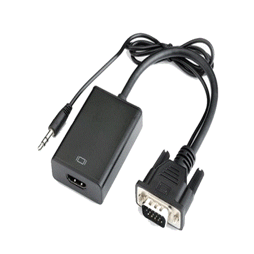 כבל ממיר VGA + אודיו PL 3.5 ל-HDMI למחשב נייד